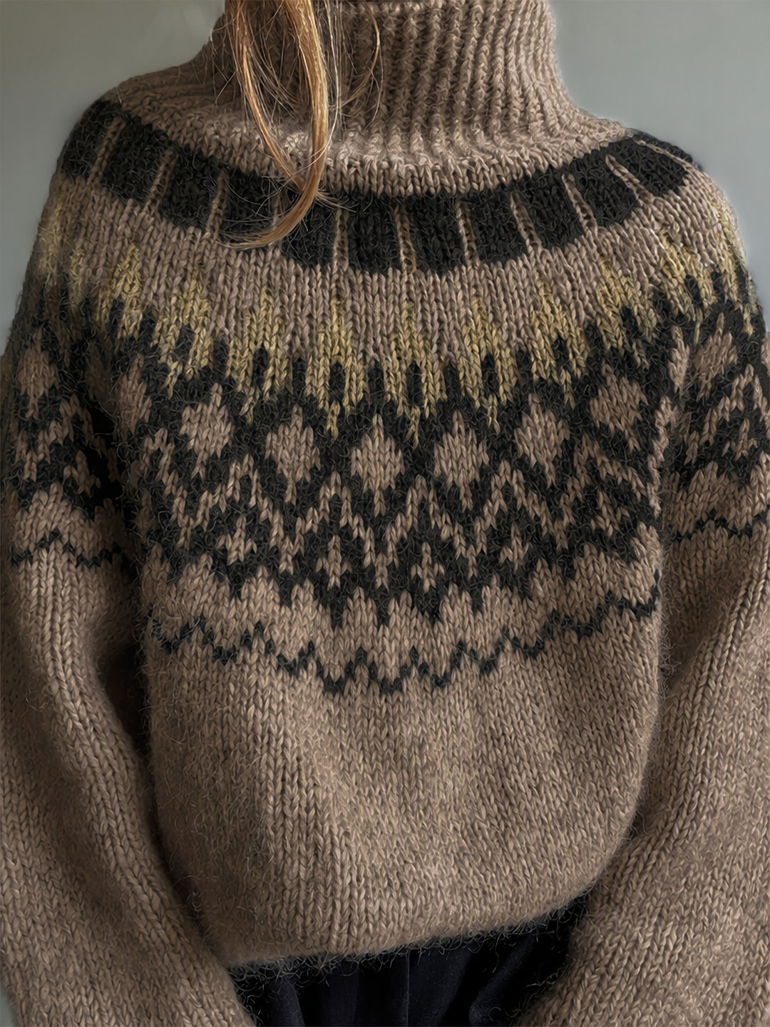 Freya | Fair Isle Fluffy Knit Sweater