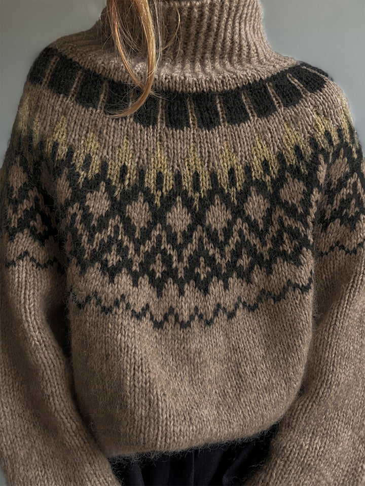 Freya | Fair Isle Fluffy Knit Sweater