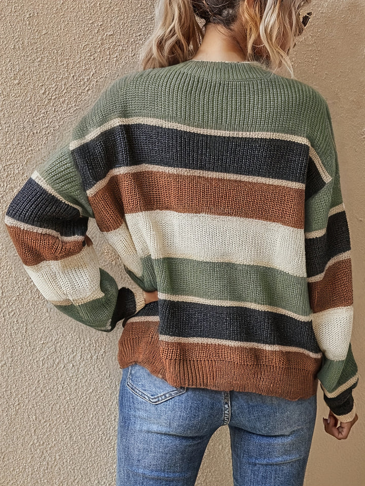 Hazel | Cosy Striped Autumn Sweater