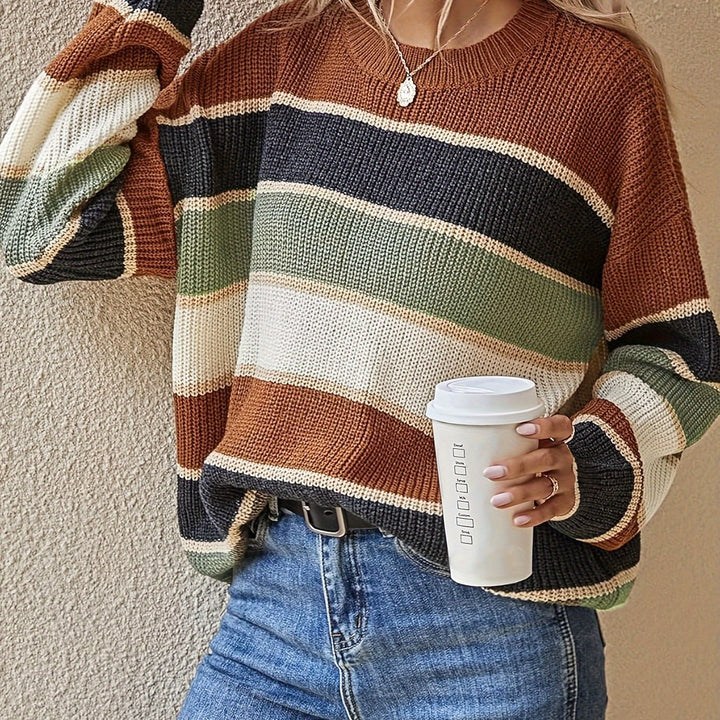 Hazel | Cosy Striped Autumn Sweater