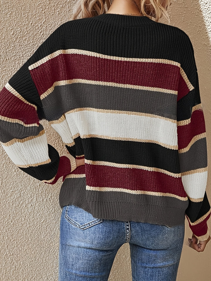 Hazel | Cosy Striped Autumn Sweater