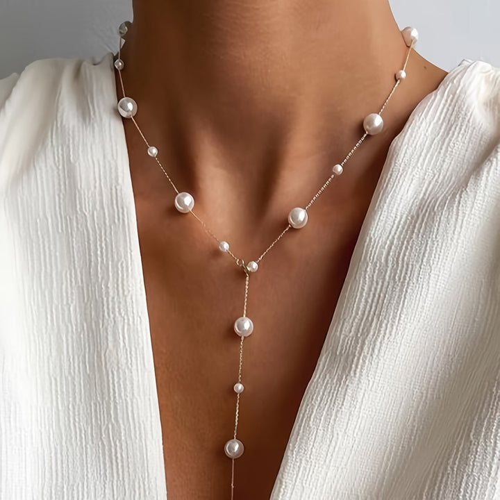 Elegant Sky Pearl Necklace
