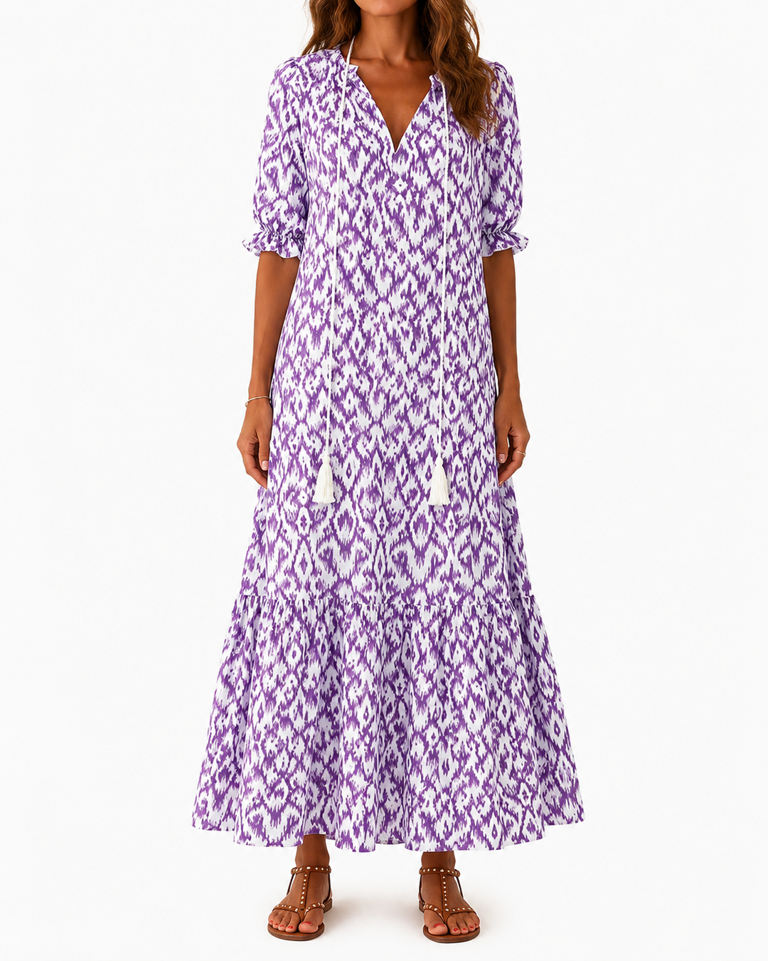 Aria | Tummy-Smoothing Boho Maxi Dress