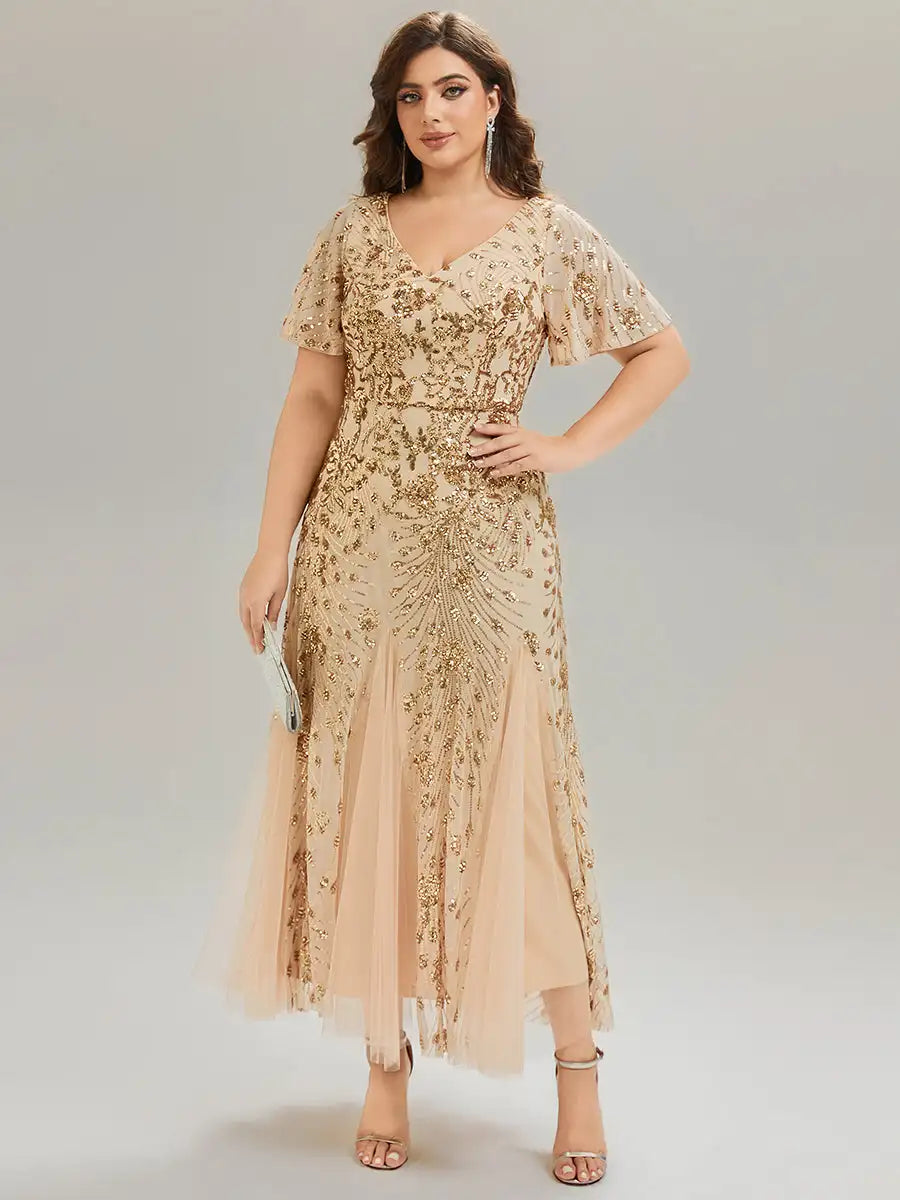 Marlowe | Sequin A-Line Evening Dress