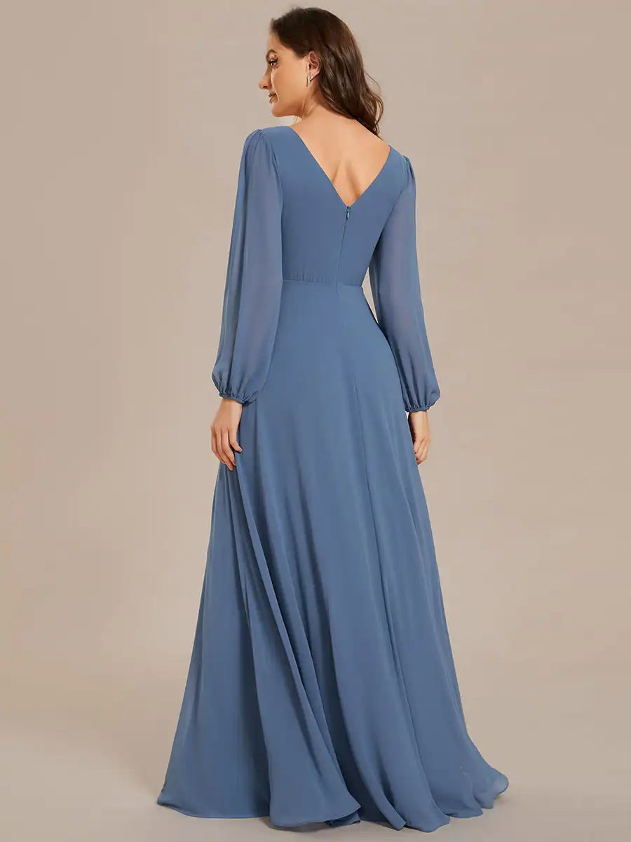 Vivienne | Long Sleeve Sequin Evening Gown