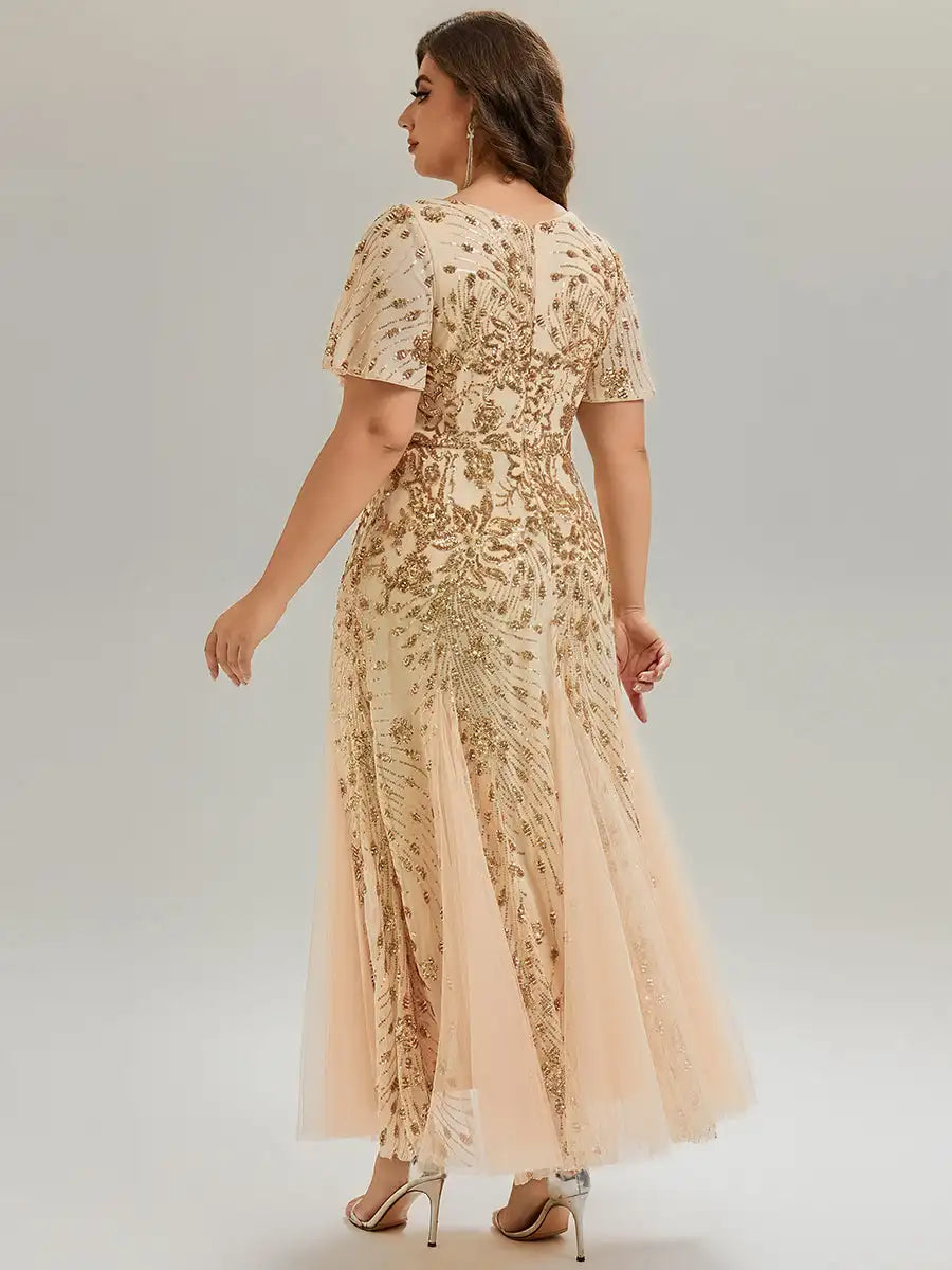 Marlowe | Sequin A-Line Evening Dress