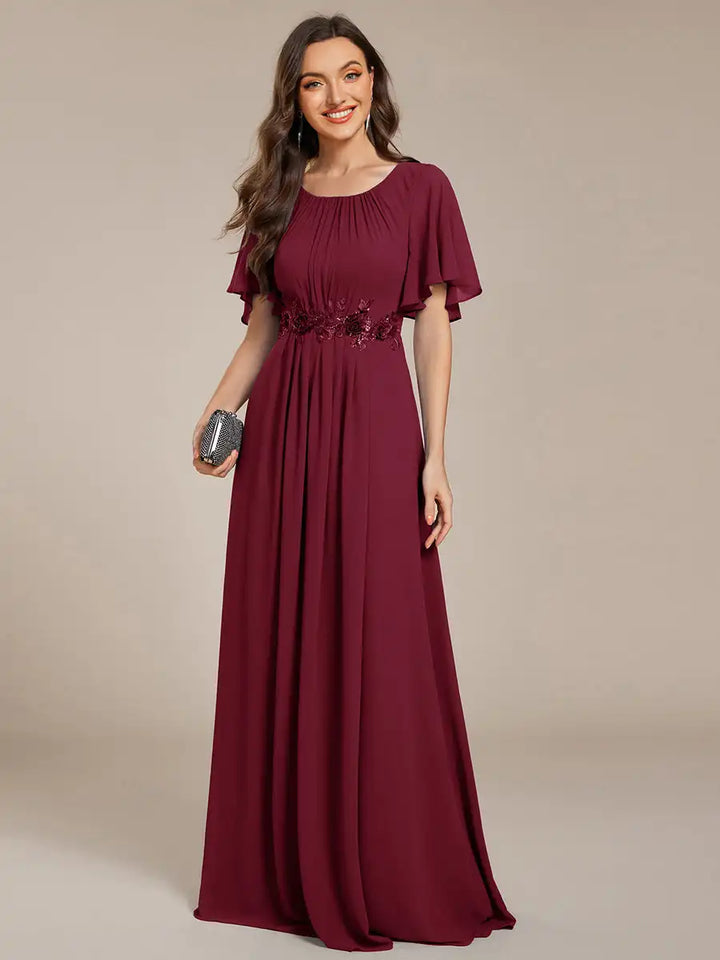 Aurelia | Pleated Floor-Length Occasion Dress