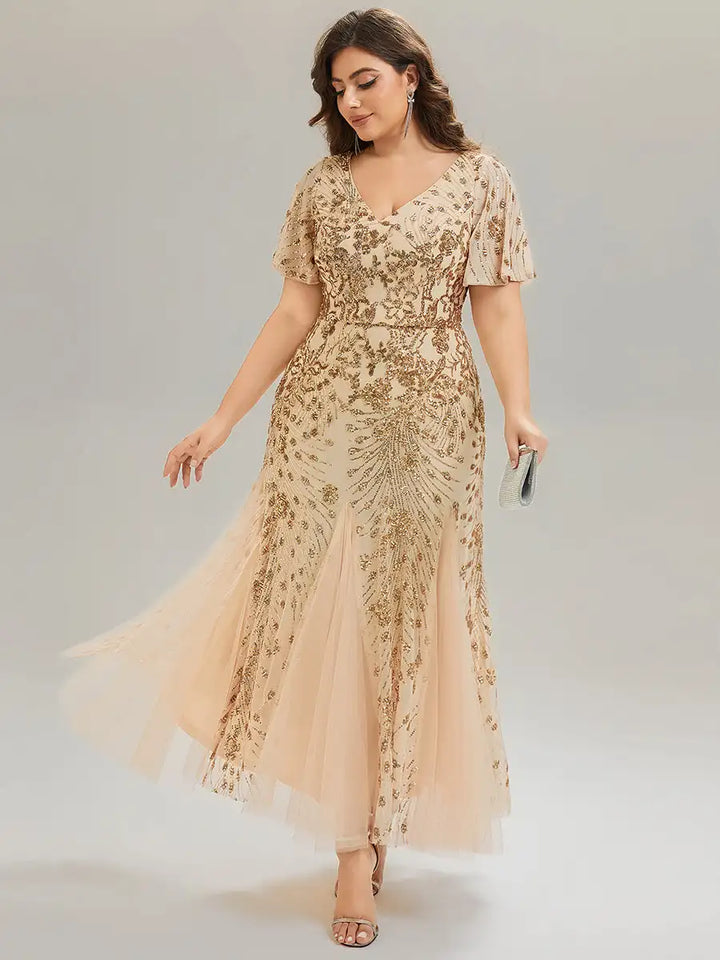 Marlowe | Sequin A-Line Evening Dress