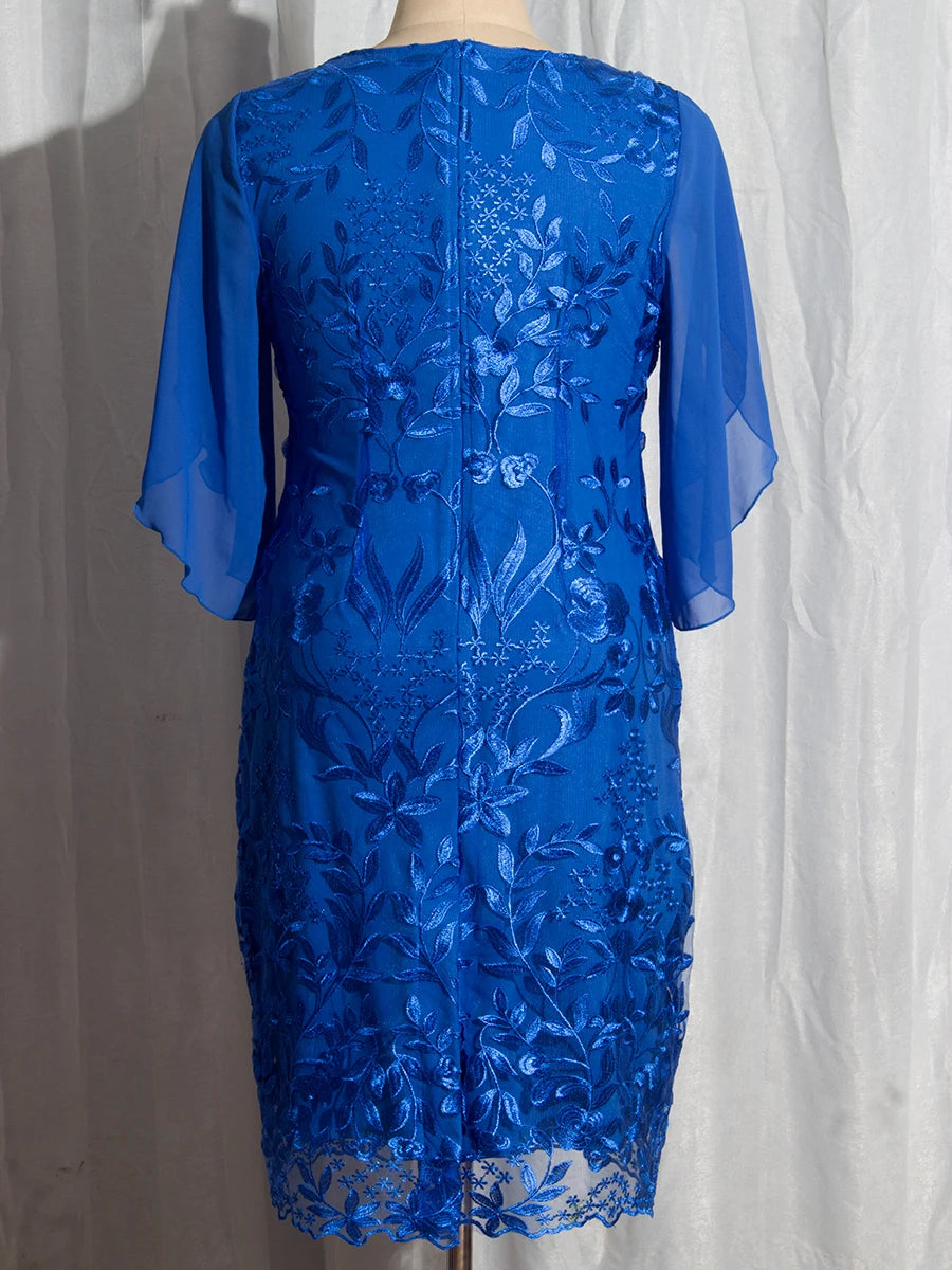 Flora | Embroidered Bodycon Pencil Dress