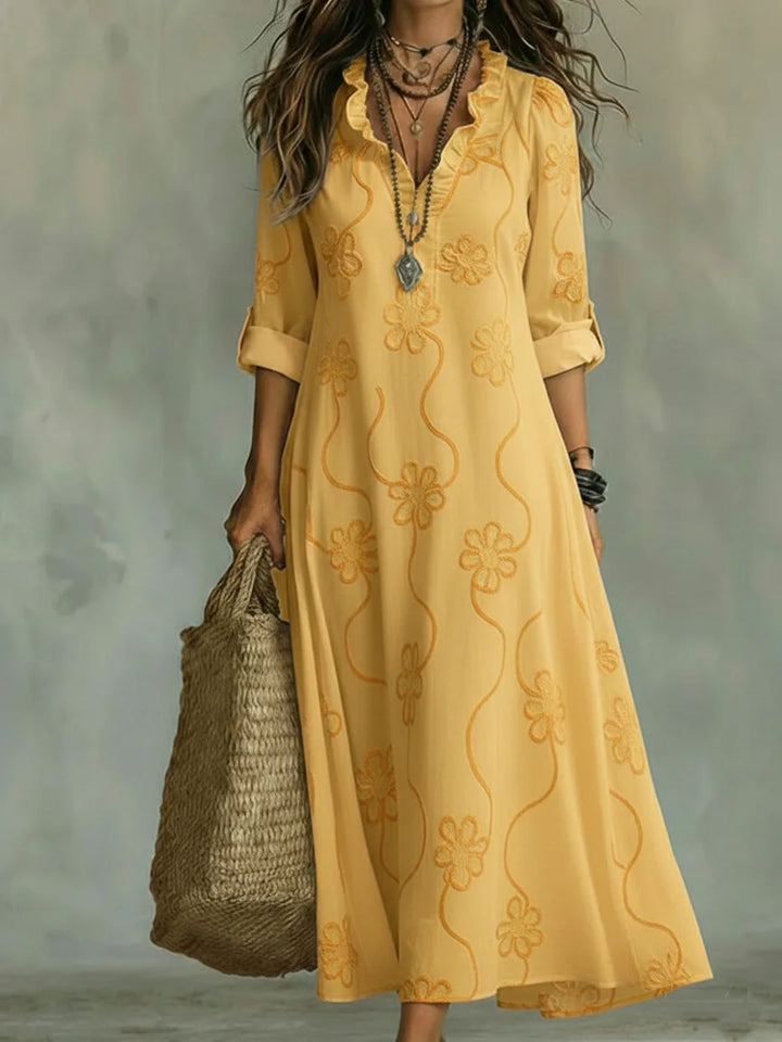 Likka Floral Maxi Dress Yellow