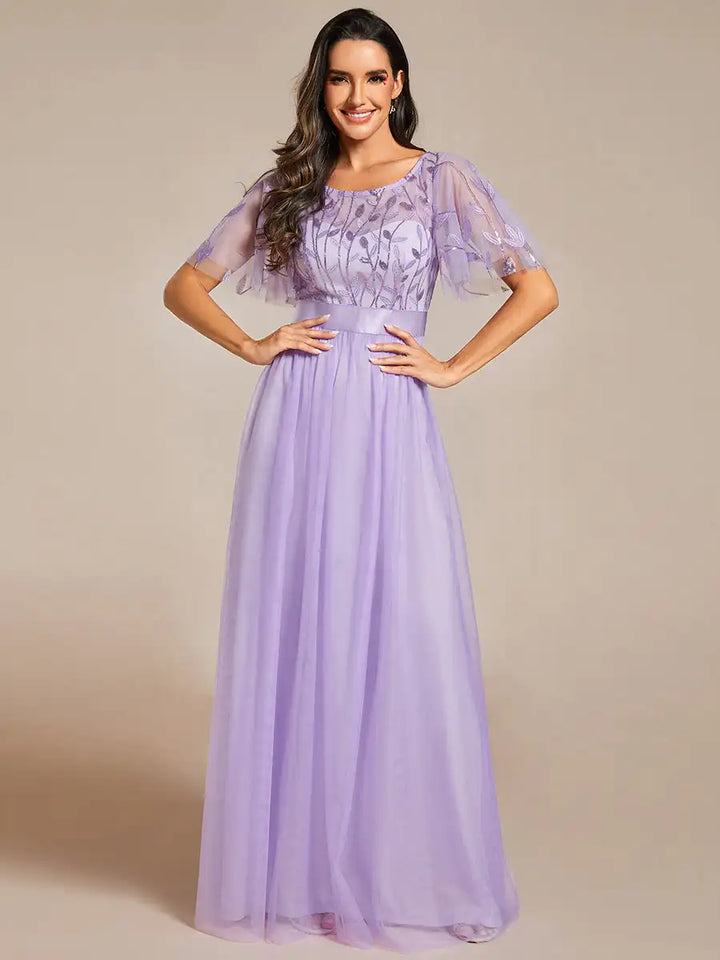 Margot | Sequin Cap Sleeve Maxi Gown