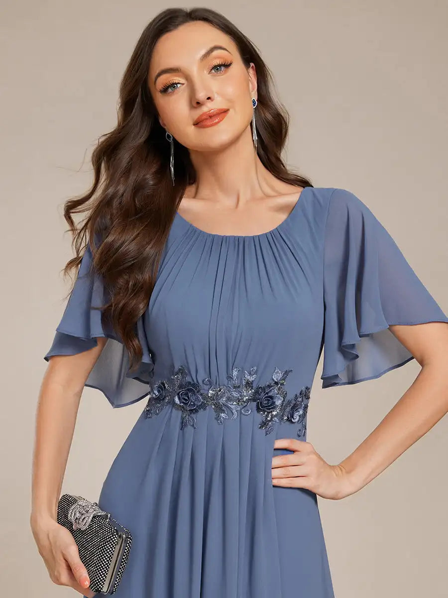 Aurelia | Pleated Floor-Length Occasion Dress