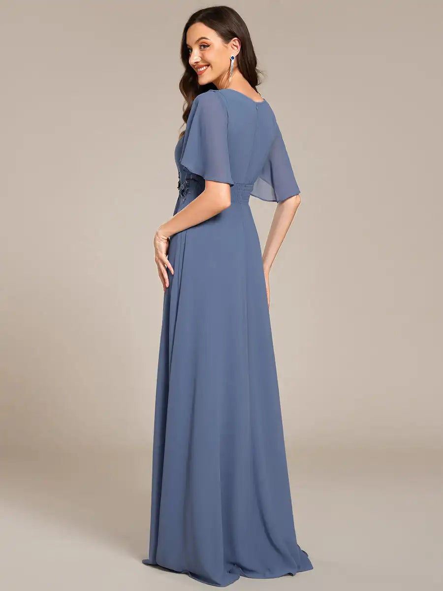 Aurelia | Pleated Floor-Length Occasion Dress