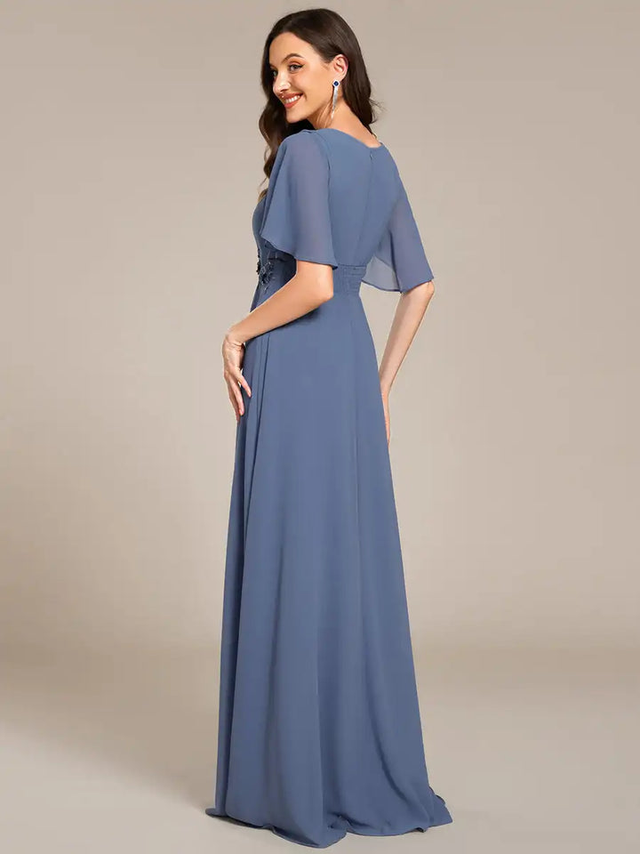 Aurelia | Pleated Floor-Length Occasion Dress
