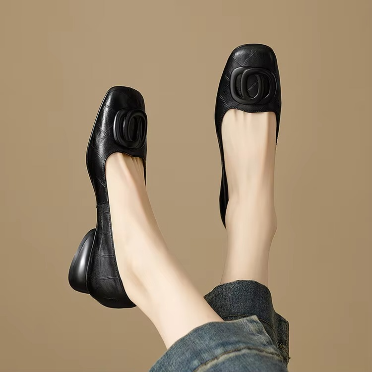 Opium Leather Flats