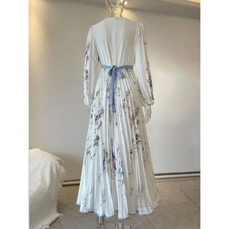Isadora | Elegant Floral Corset Maxi Dress