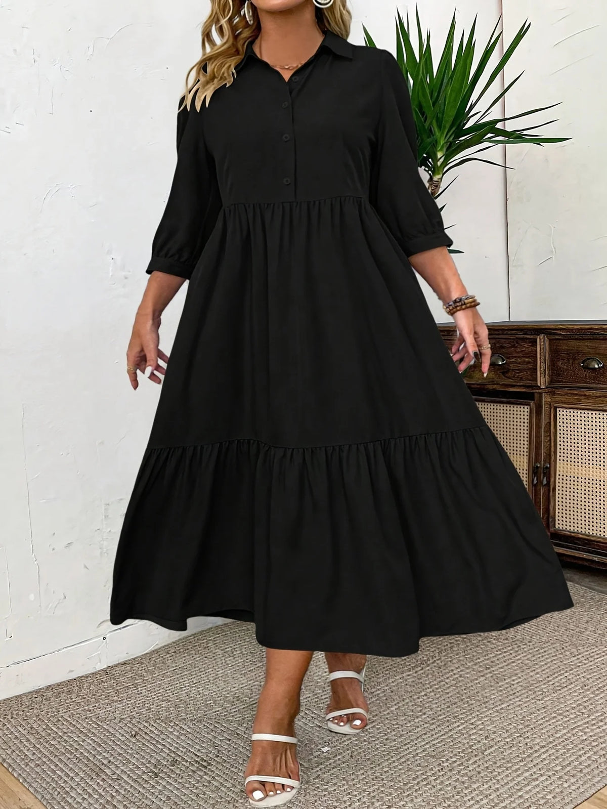Elowen | Flattering Layered Shirt Dress