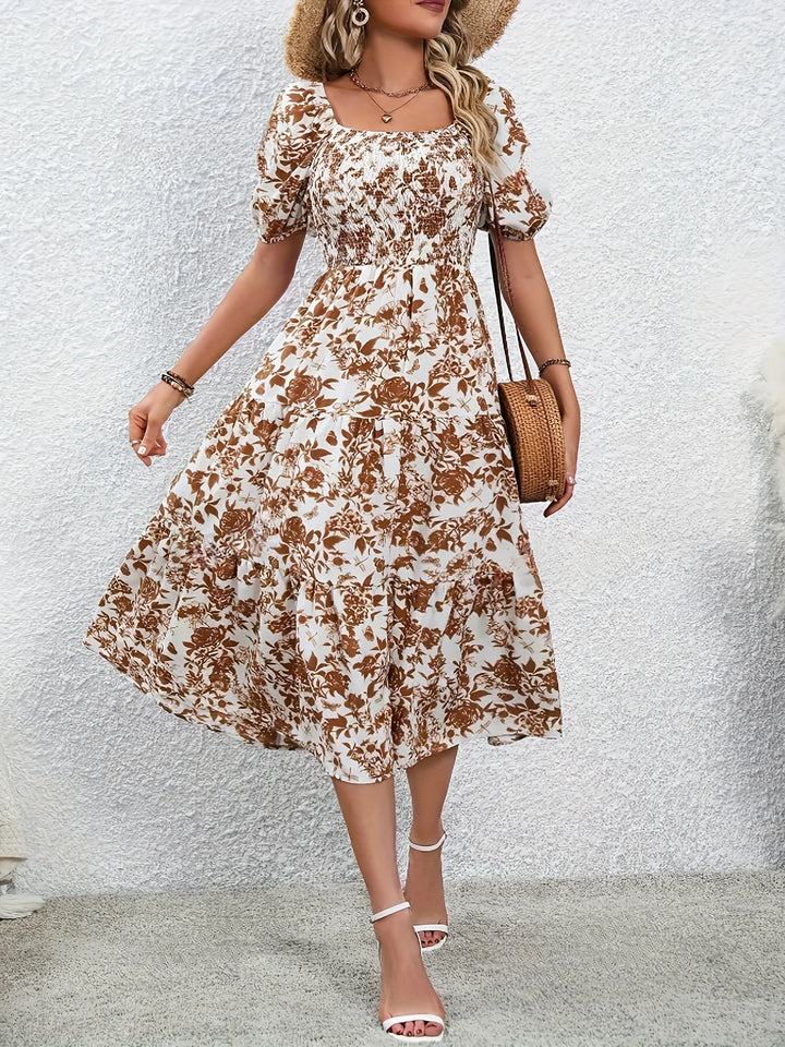 Dahlia | Collared Floral Maxi Dress