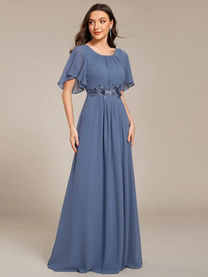 Aurelia | Pleated Floor-Length Occasion Dress
