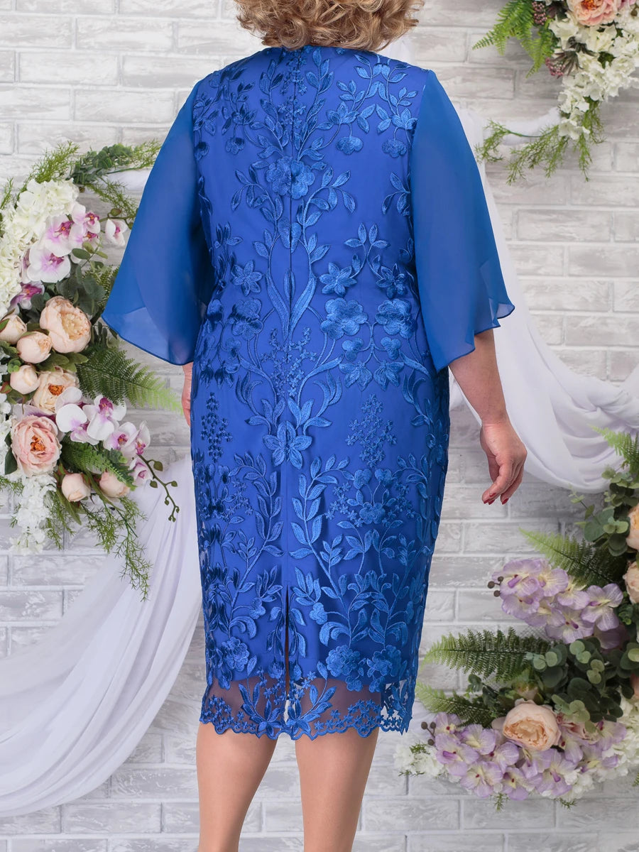 Flora | Embroidered Bodycon Pencil Dress