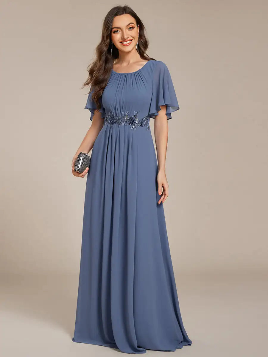 Aurelia | Pleated Floor-Length Occasion Dress