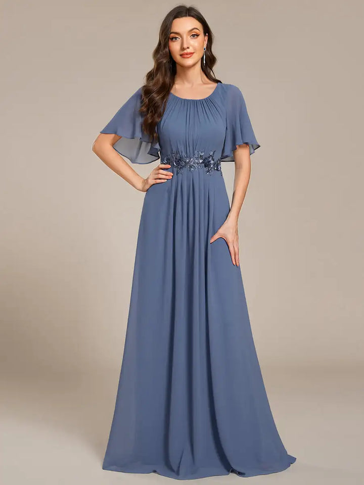 Aurelia | Pleated Floor-Length Occasion Dress