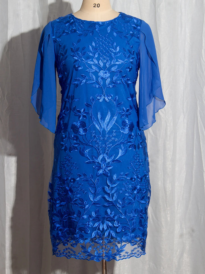 Flora | Embroidered Bodycon Pencil Dress