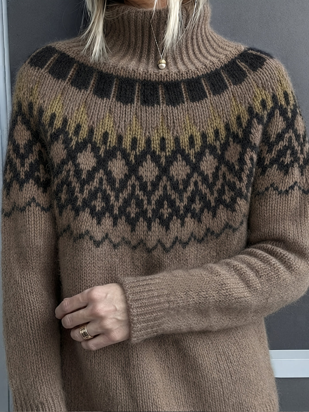Freya | Fair Isle Fluffy Knit Sweater