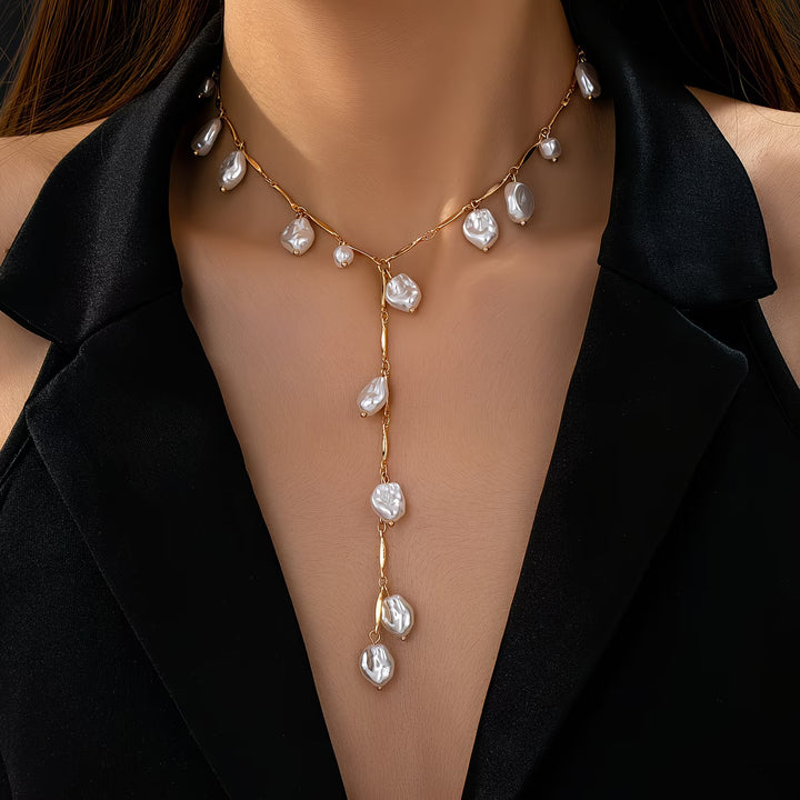 Mystical Pearl Waterfall Necklace