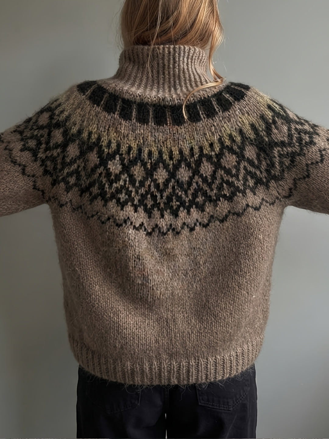 Freya | Fair Isle Fluffy Knit Sweater