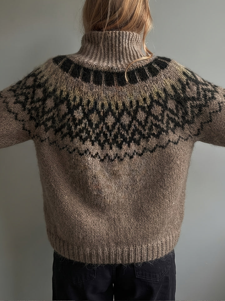 Freya | Fair Isle Fluffy Knit Sweater