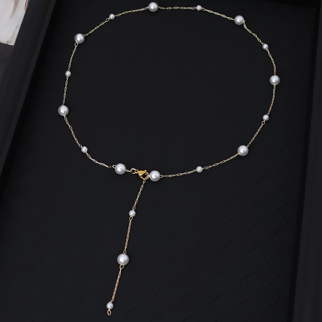 Elegant Sky Pearl Necklace