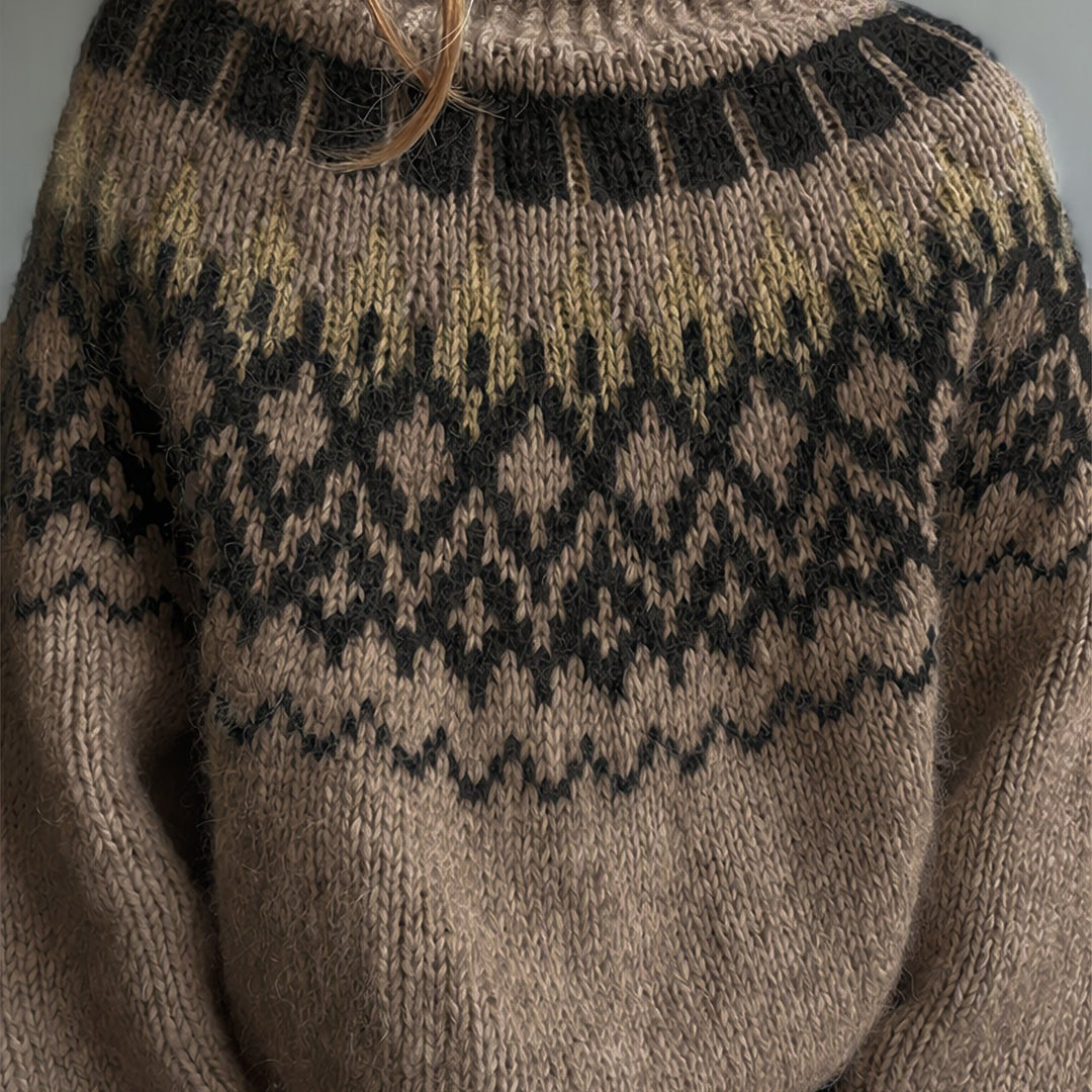 Freya | Fair Isle Fluffy Knit Sweater