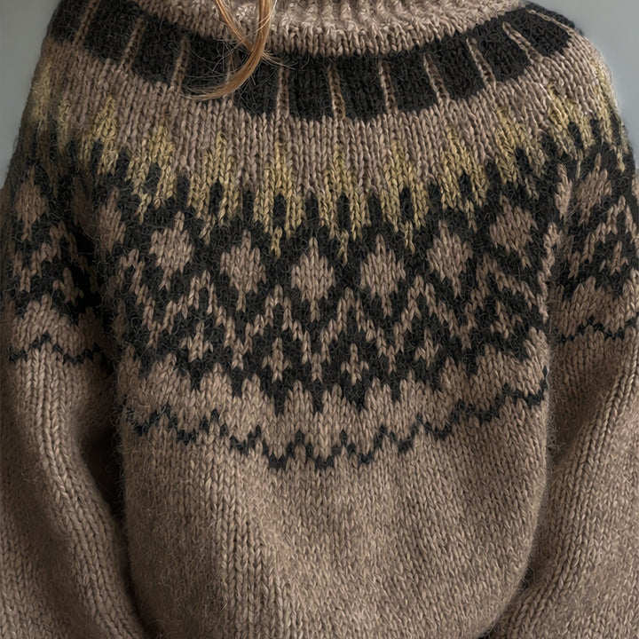 Freya | Fair Isle Fluffy Knit Sweater
