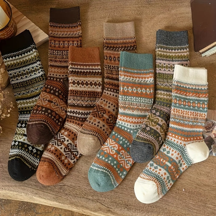 Wren | 5-Pack Retro Melange Ankle Socks