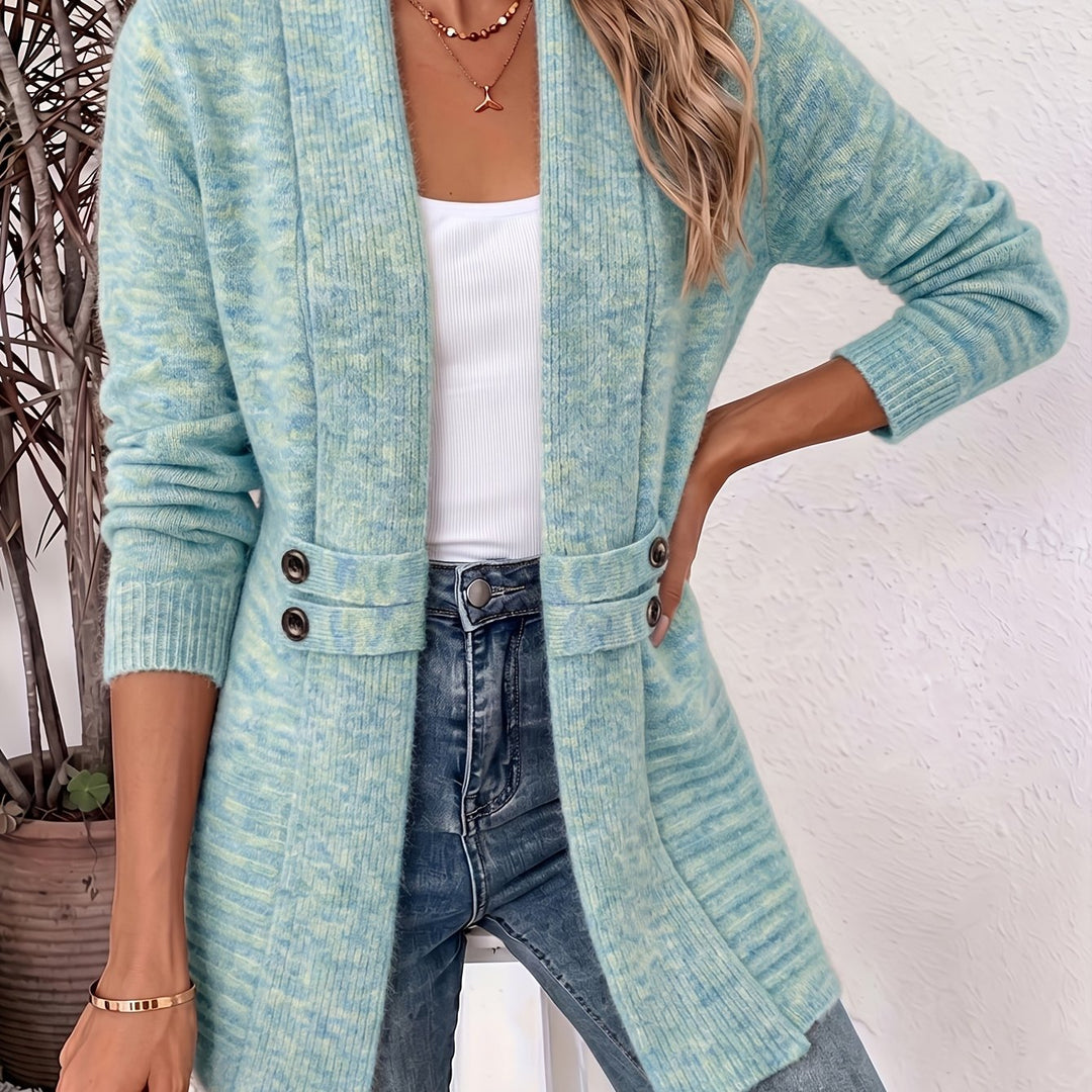 Odette | Belted Double-Breasted Wrap Cardigan