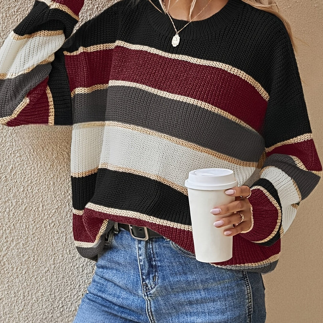Hazel | Cosy Striped Autumn Sweater