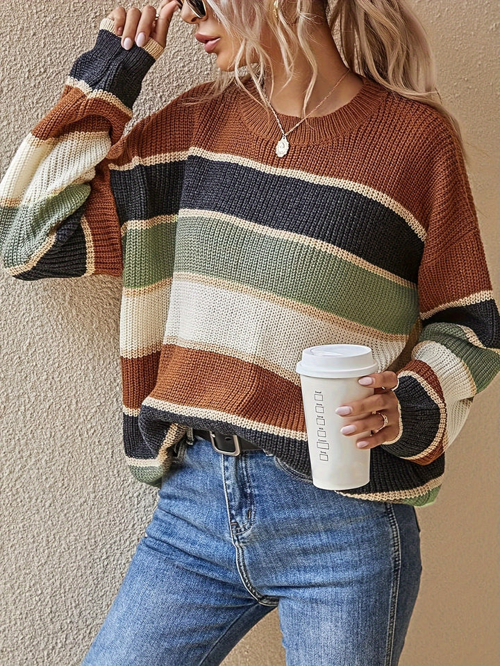 Hazel | Cosy Striped Autumn Sweater