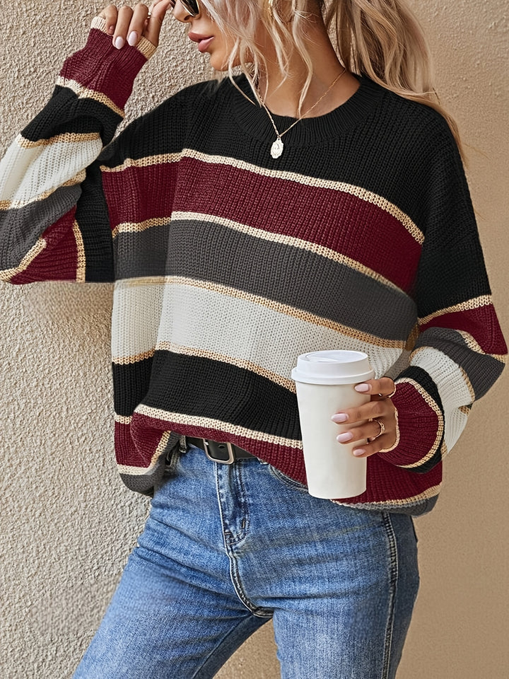 Hazel | Cosy Striped Autumn Sweater