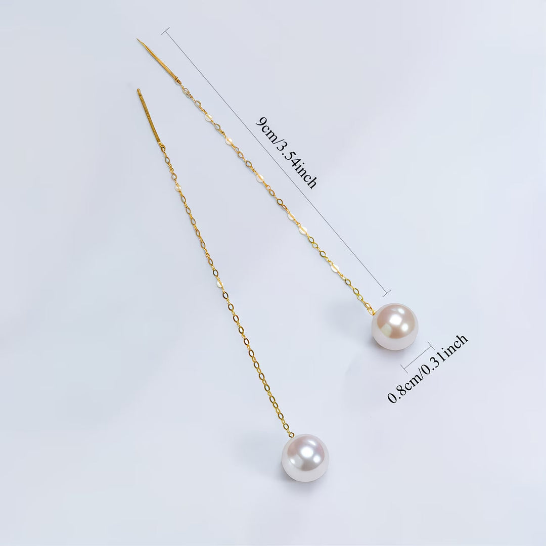 Long Tassel Pearl Earrings