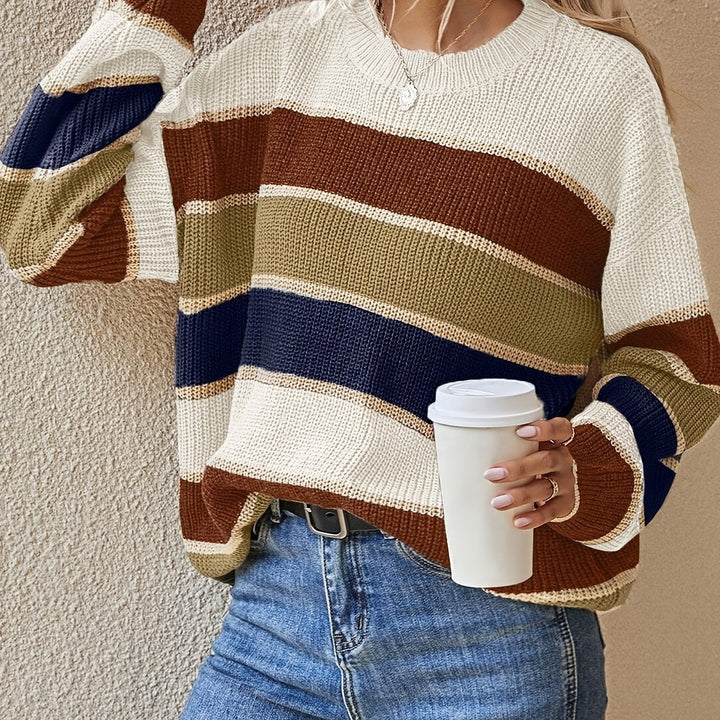 Hazel | Cosy Striped Autumn Sweater