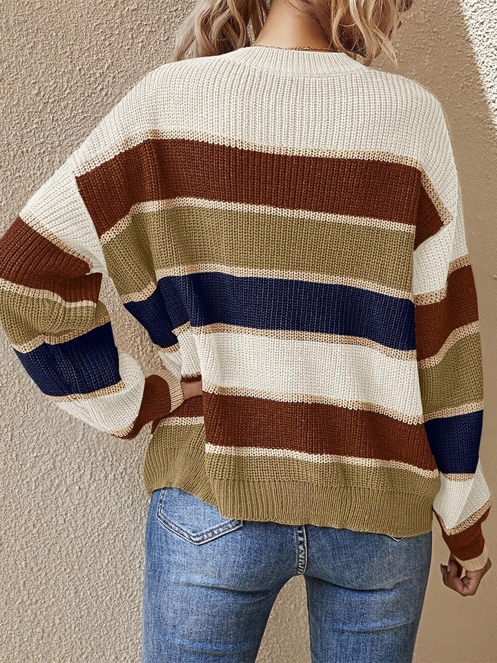 Hazel | Cosy Striped Autumn Sweater