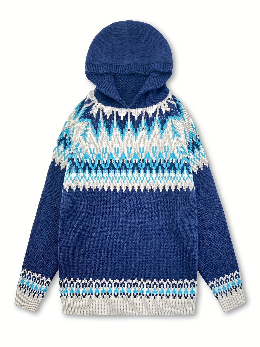 Nova | Chunky Snow-Print Hooded Sweatshirt