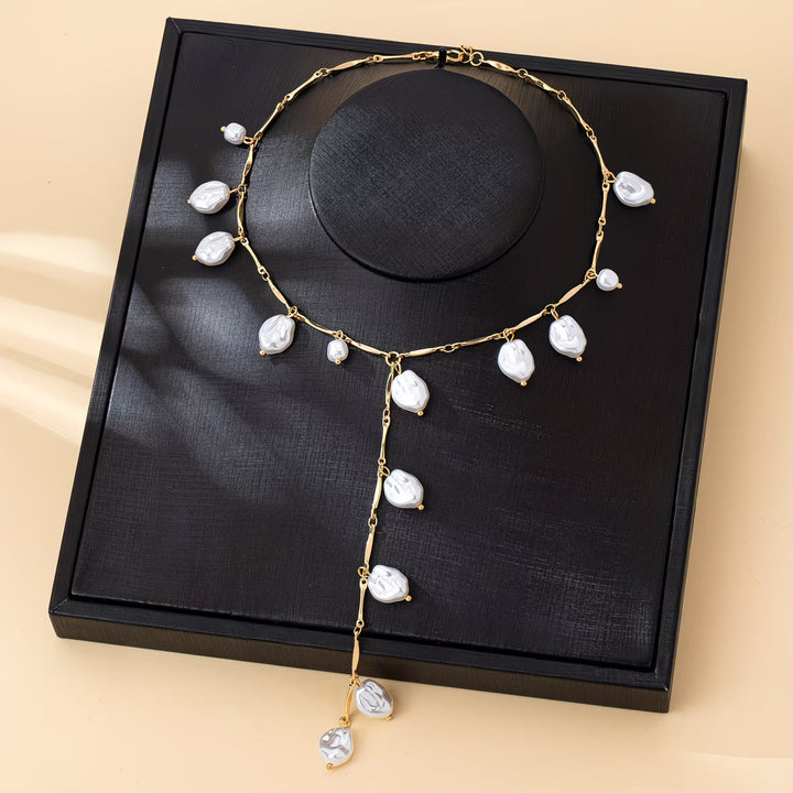 Mystical Pearl Waterfall Necklace