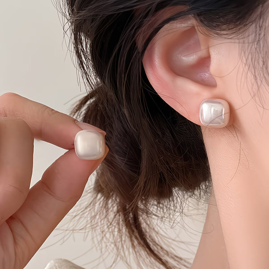 Square Pearl Earrings