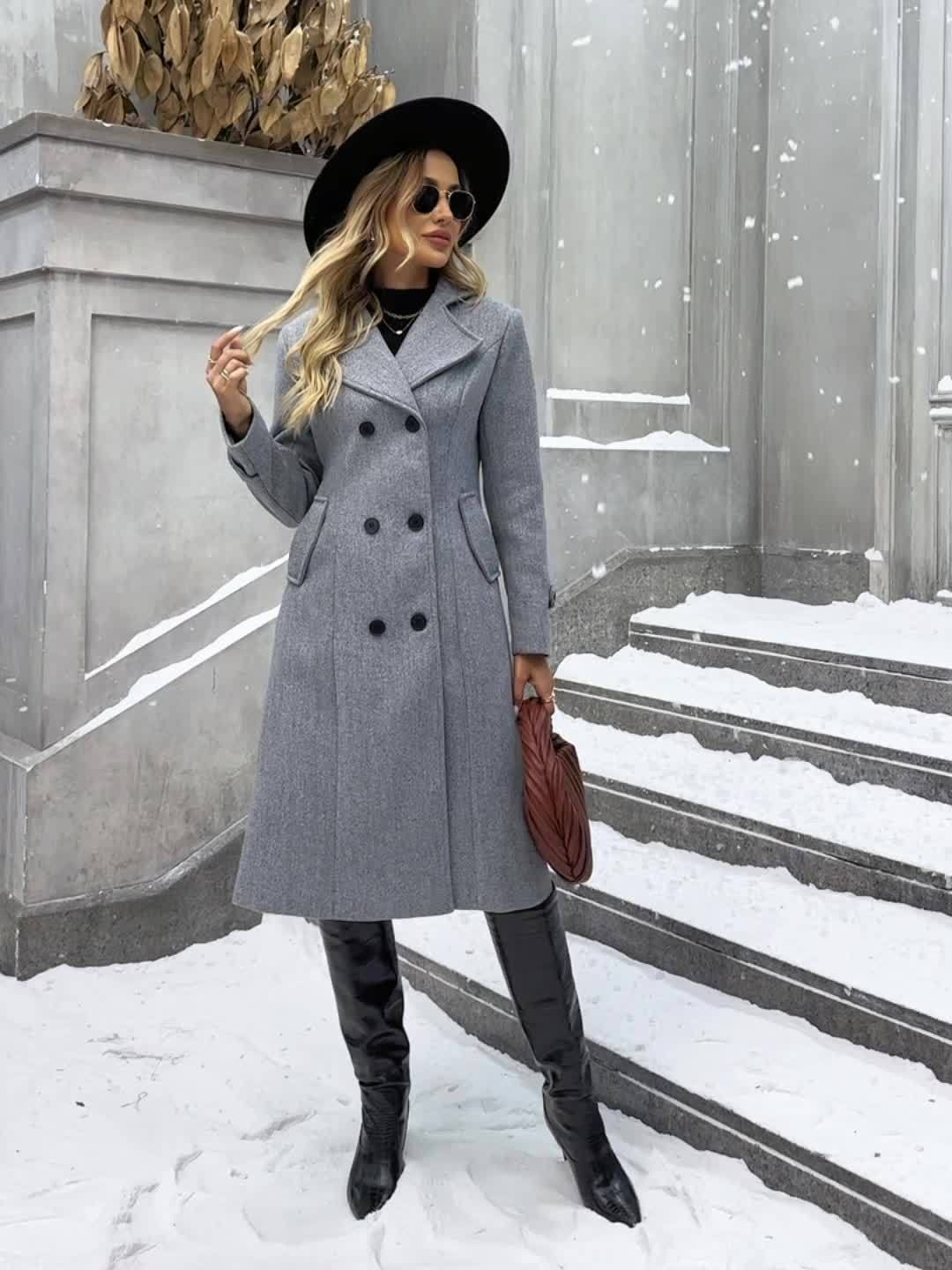 Josette | French-Style Double-Breasted Overcoat
