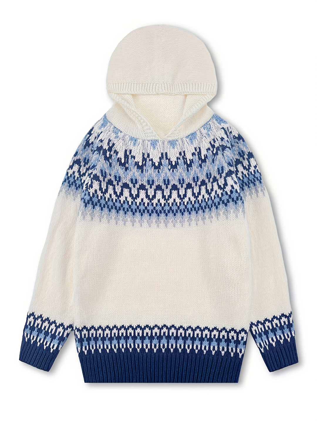 Nova | Chunky Snow-Print Hooded Sweatshirt