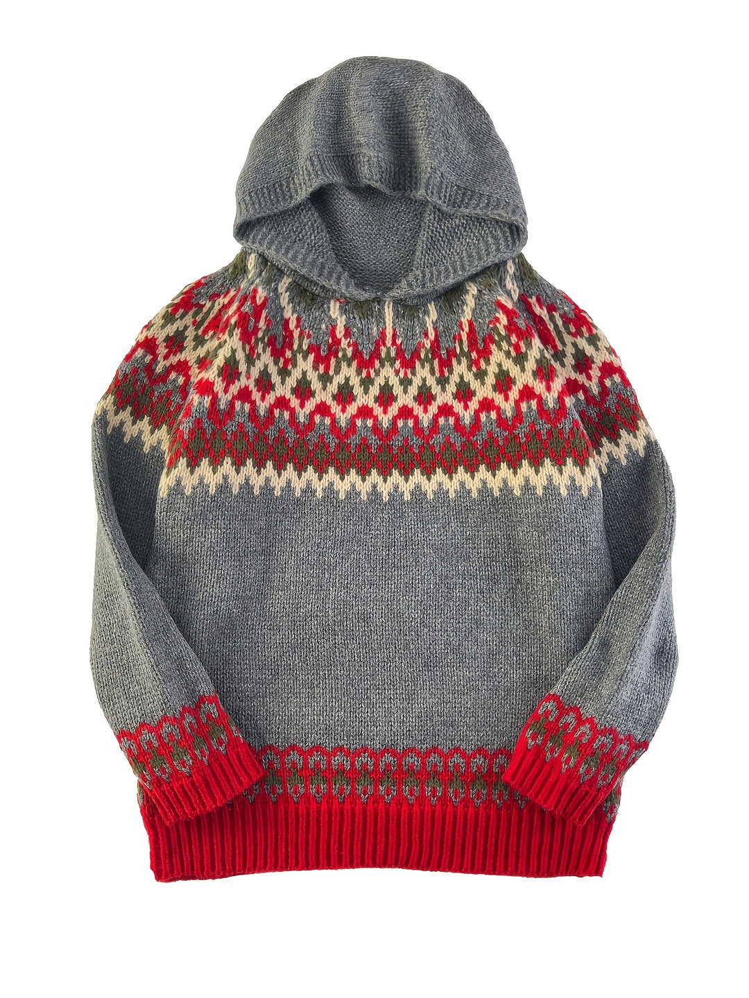 Nova | Chunky Snow-Print Hooded Sweatshirt