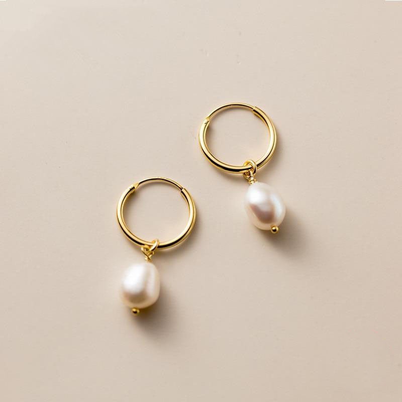 Essential Pearl Hoop Earrings