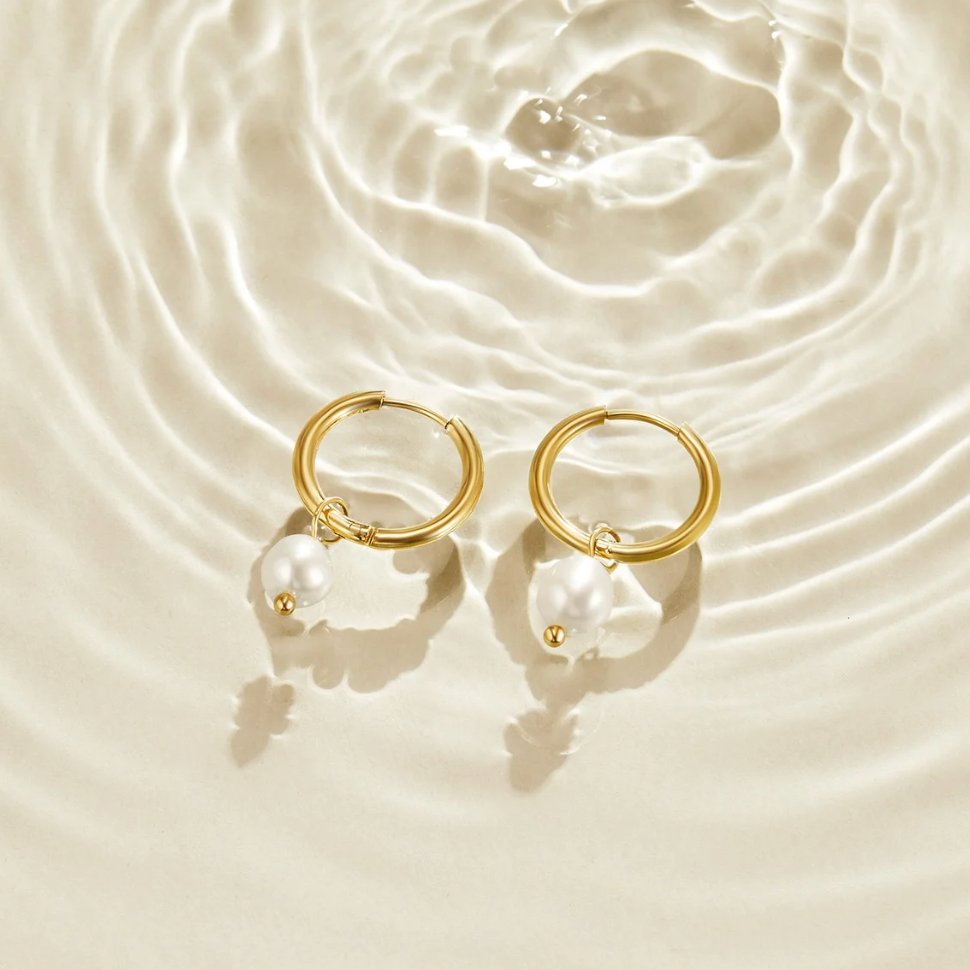 Essential Pearl Hoop Earrings